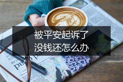 被平安起诉了没钱还怎么办