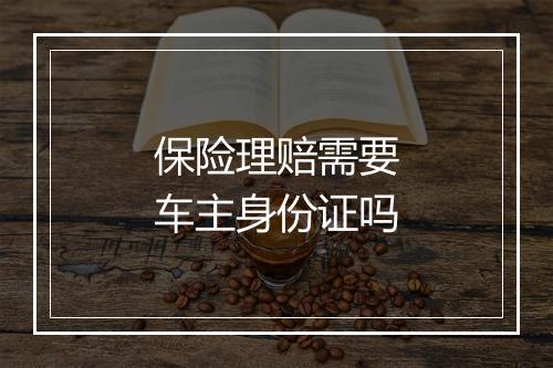 保险理赔需要车主身份证吗