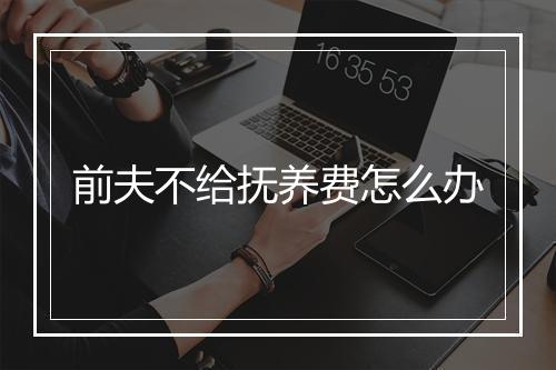 前夫不给抚养费怎么办
