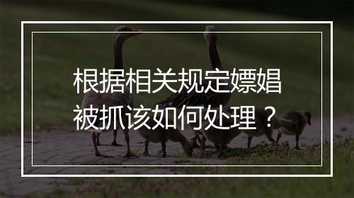 根据相关规定嫖娼被抓该如何处理？