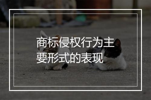商标侵权行为主要形式的表现