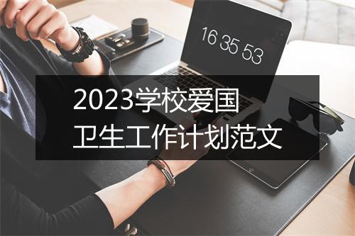 2023学校爱国卫生工作计划范文