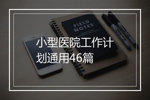 小型医院工作计划通用46篇