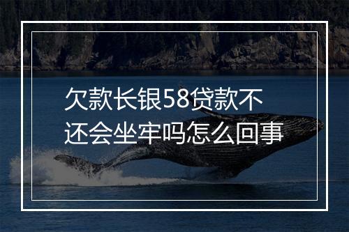 欠款长银58贷款不还会坐牢吗怎么回事