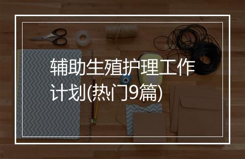 辅助生殖护理工作计划(热门9篇)
