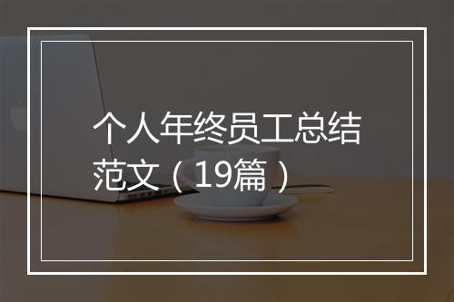 个人年终员工总结范文（19篇）
