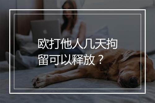 欧打他人几天拘留可以释放？