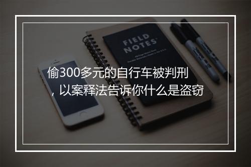 偷300多元的自行车被判刑，以案释法告诉你什么是盗窃