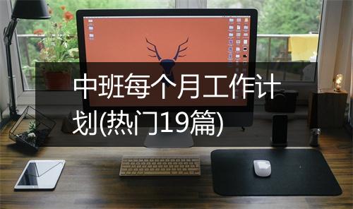 中班每个月工作计划(热门19篇)