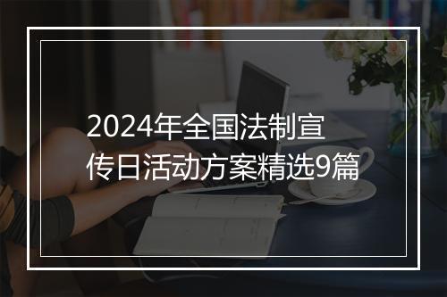 2024年全国法制宣传日活动方案精选9篇