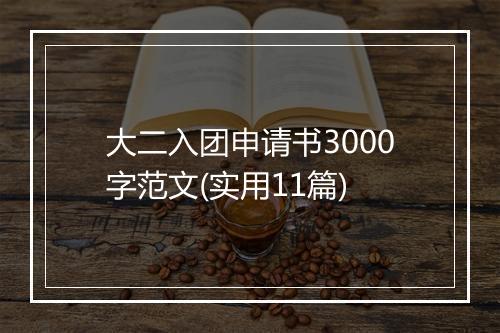 大二入团申请书3000字范文(实用11篇)
