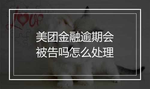 美团金融逾期会被告吗怎么处理