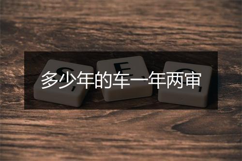 多少年的车一年两审