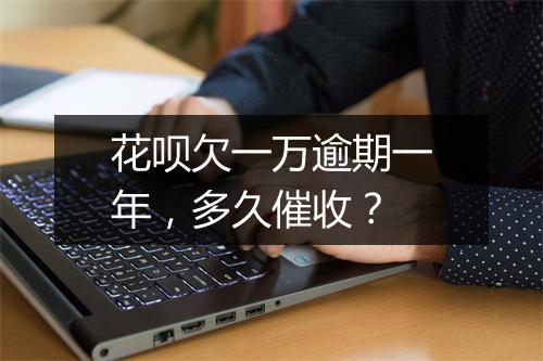 花呗欠一万逾期一年，多久催收？