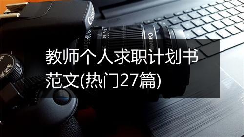 教师个人求职计划书范文(热门27篇)