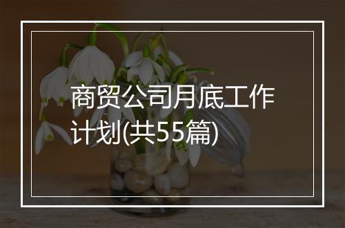 商贸公司月底工作计划(共55篇)