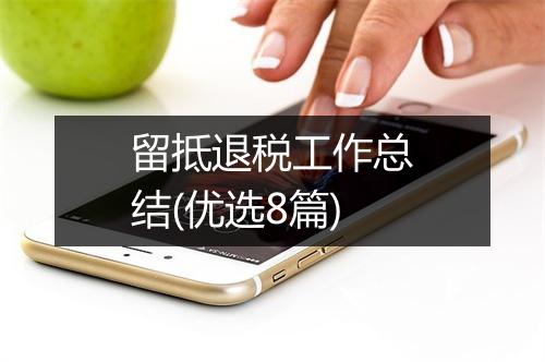 留抵退税工作总结(优选8篇)