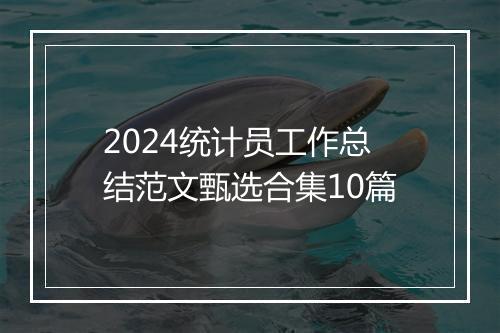 2024统计员工作总结范文甄选合集10篇