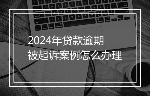 2024年贷款逾期被起诉案例怎么办理
