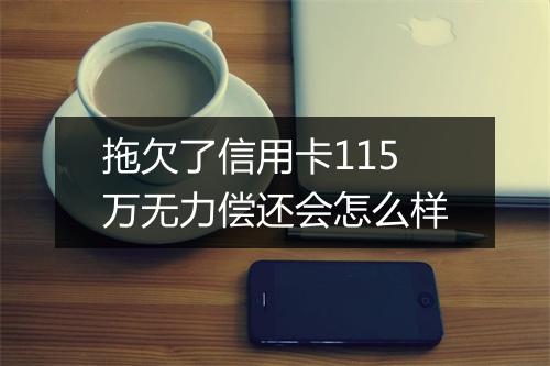 拖欠了信用卡115万无力偿还会怎么样