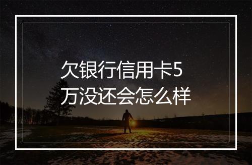 欠银行信用卡5万没还会怎么样