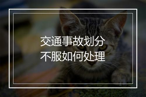 交通事故划分不服如何处理