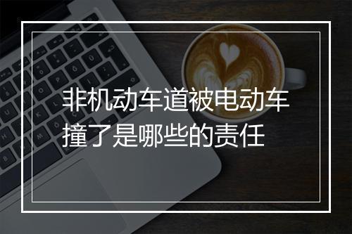非机动车道被电动车撞了是哪些的责任