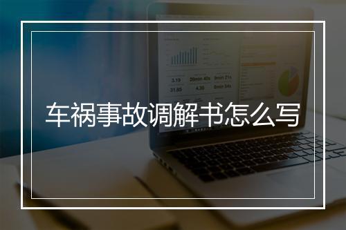 车祸事故调解书怎么写