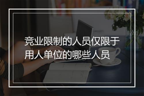 竞业限制的人员仅限于用人单位的哪些人员