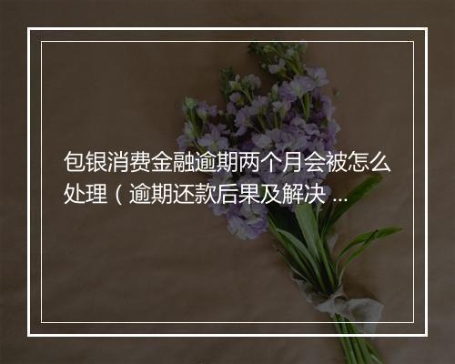 包银消费金融逾期两个月会被怎么处理（逾期还款后果及解决 ）