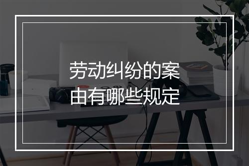 劳动纠纷的案由有哪些规定
