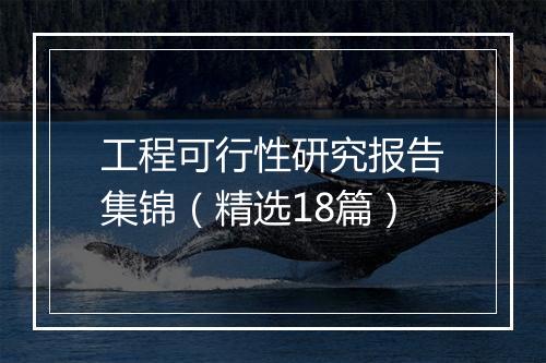 工程可行性研究报告集锦（精选18篇）