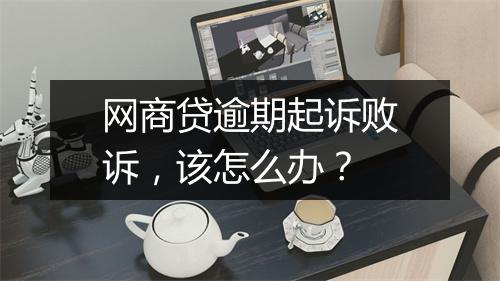 网商贷逾期起诉败诉，该怎么办？