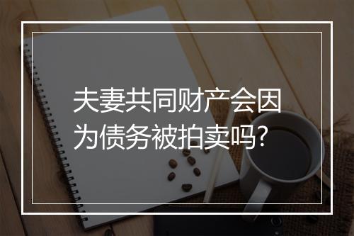 夫妻共同财产会因为债务被拍卖吗?