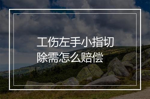 工伤左手小指切除需怎么赔偿