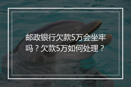 邮政银行欠款5万会坐牢吗？欠款5万如何处理？