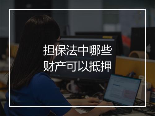担保法中哪些财产可以抵押
