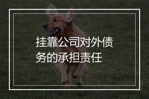 挂靠公司对外债务的承担责任