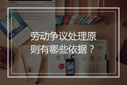 劳动争议处理原则有哪些依据？