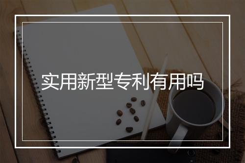 实用新型专利有用吗