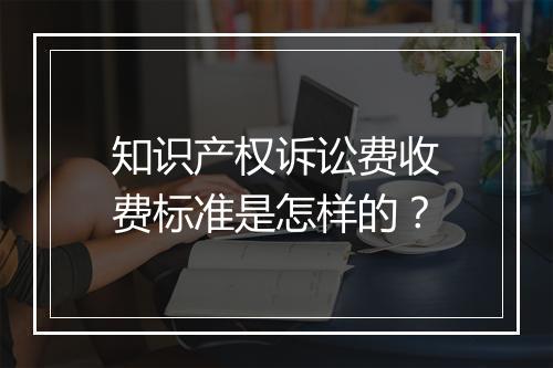 知识产权诉讼费收费标准是怎样的？