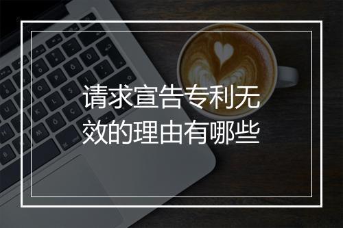 请求宣告专利无效的理由有哪些