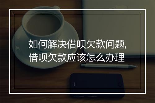 如何解决借呗欠款问题,借呗欠款应该怎么办理