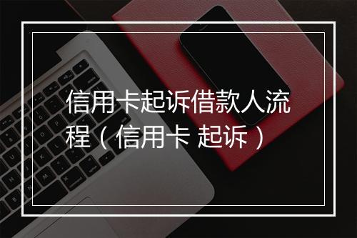 信用卡起诉借款人流程（信用卡 起诉）