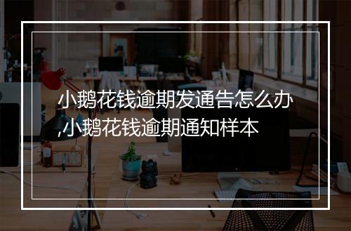 小鹅花钱逾期发通告怎么办,小鹅花钱逾期通知样本
