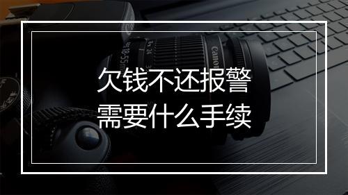 欠钱不还报警需要什么手续