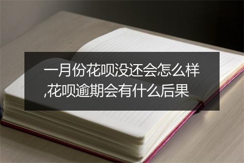 一月份花呗没还会怎么样,花呗逾期会有什么后果