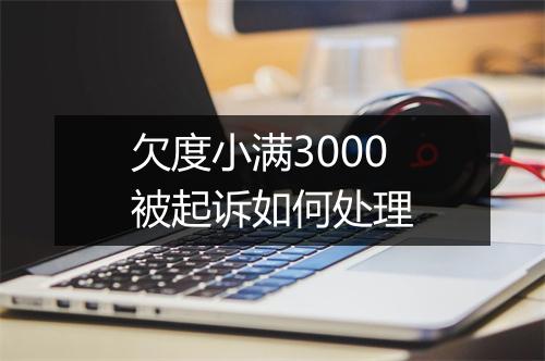 欠度小满3000被起诉如何处理