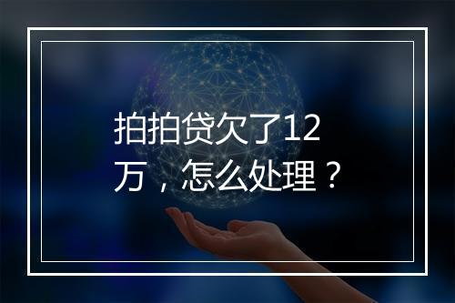 拍拍贷欠了12万，怎么处理？