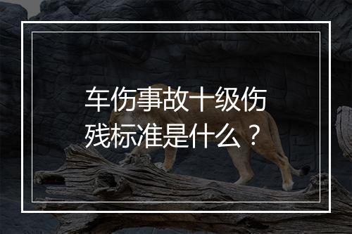 车伤事故十级伤残标准是什么？